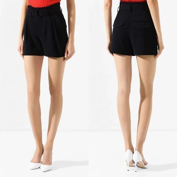 VINCE Belted Paperbag Shorts 2 - Picture 1 of 8